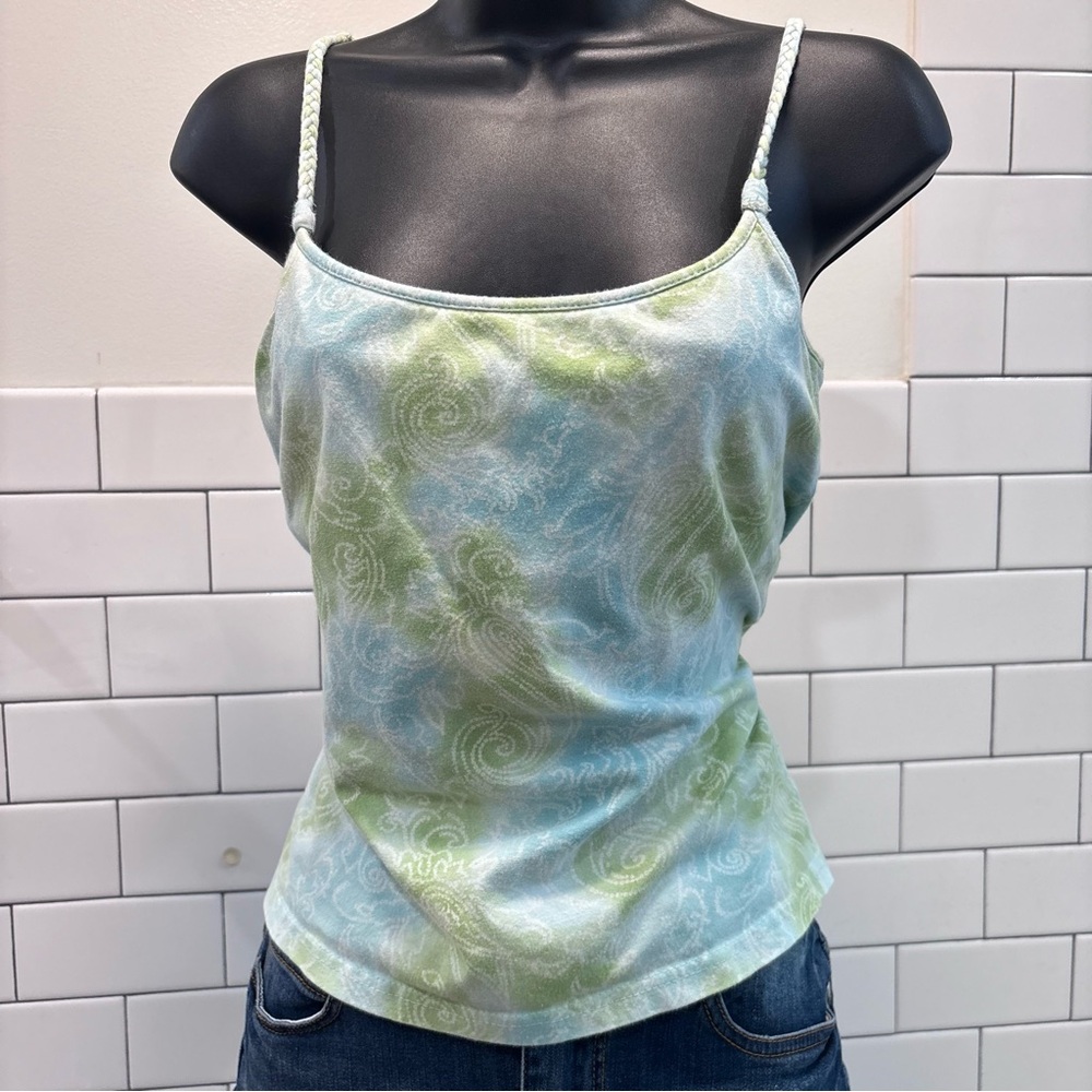 Y2K Faded Glory Paisley Tie Dye Cami